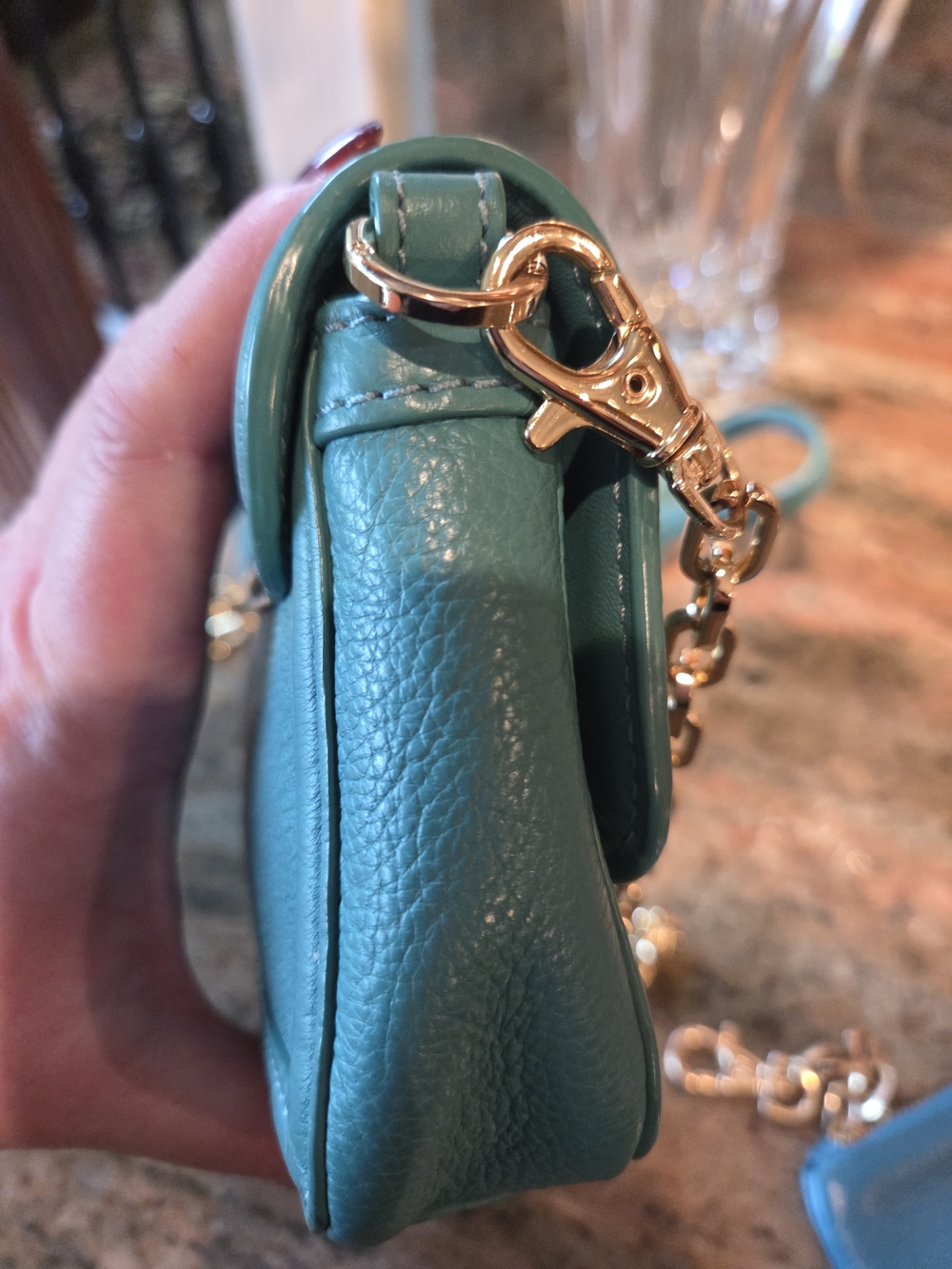 Tory Burch Teal Leather Crossbody with Coordinating Coin Purse - Picture 6 of 9
